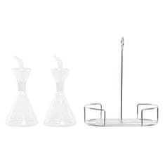 DKD Home Decor Set za olje in kis DKD Home Decor 200 ml 19,5 x 10 x 23,5 cm Kovina Prozorno 2 kosov Borosilikatno steklo