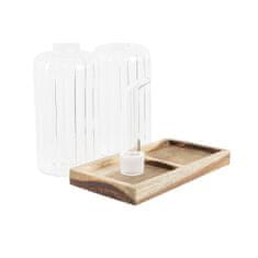 DKD Home Decor Set za olje in kis DKD Home Decor 250 ml 14 x 7,5 x 21 cm Naraven Prozorno Akacija Borosilikatno steklo