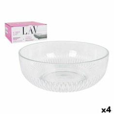 LAV Skleda za Solato LAV CP112-1 Prozorno Kristal 23 x 23 x 10 cm (4 kosov) (2600 cc) (ø 23 x 9,4 cm)