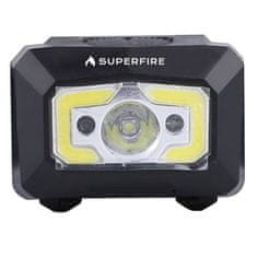 Superfire X30 LED naglavna svetilka z brezkontaktnim stikalom 500lm, črna