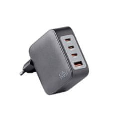 Intenso 140W GaN napajalnik s priključkom 3xUSB-C in 1xUSB-A ter priloženim 2M 200W USB-C kablom