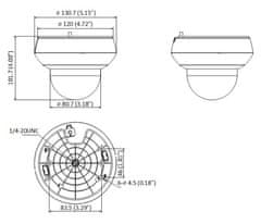 HiLook Powered by HIKVISION/ PTZ-N2204I-DE3(F)/ 2Mpix/ 4x objektiv/ H.265+/ IP66+IK10/ IR 20m