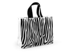 Laminirana vrečka iz netkanega tekstila 31x26 cm - bela zebra