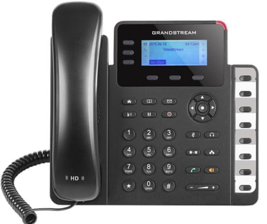 Grandstream GXP1628 telefon VoIP - 2x račun SIP, HD zvok, 3 prednastavitve, stikalo 2xLAN 1000Mbps, PoE