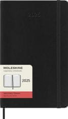 Moleskine Dnevnik 2025 - mehke platnice L, dnevni, črn