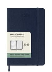 Moleskine Dnevnik 2025 - mehke platnice S, tedenski, modri