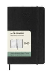 Moleskine Dnevnik 2025 - mehke platnice S, tedenski, črn