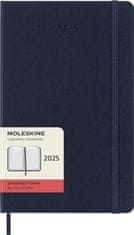 Moleskine Dnevnik 2025 - trda vezava L, dnevni, modra