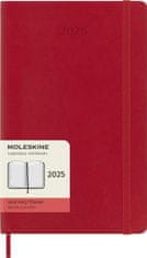 Moleskine Dnevnik 2025 - mehke platnice L, dnevni, rdeča