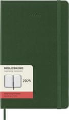 Moleskine Dnevnik 2025 zelena L, dnevni, trda vezava