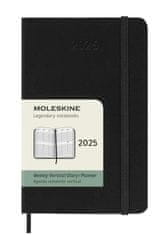 Moleskine Dnevnik 2025 - trda vezava S, tedenski, vertikalni, črn