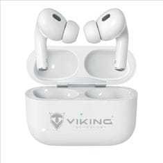 Brezžične slušalke Bluetooth Viking AIR PLUS/ANC/BT/Wireless/White