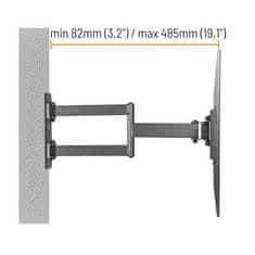 Raztegljiv Brateck LPA69-443 za TV 32"-55" 35kg nastavljiv stenski nosilec