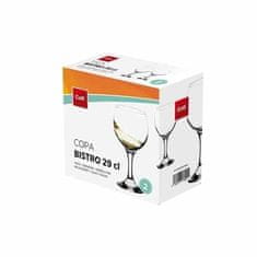 KOMPLET KOZARCEV ZA VINO BISTRO 290 ML, 2 KOSA, STEKLO