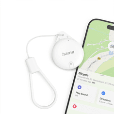 Hama Iskalnik lokacijskega čipa/ključa/objektov, Apple Find My, certifikat MFi, Bluetooth, bel