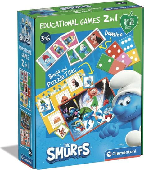 Clementoni Komplet izobraževalnih iger Smurfs (Play For Future)