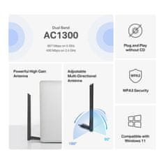 Odjemalec USB TP-Link Mercusys MA30H Brezžični adapter USB AC1300, 2,4/5,4 GHz