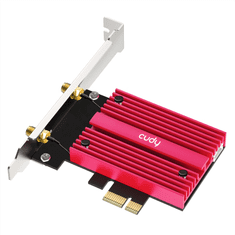 Cudy AX5400 Wi-Fi 6E PCI-Express omrežna kartica, tripasovna, ext. antena s stojalom (WE4000)