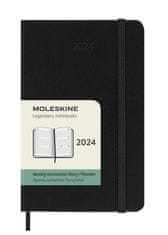 Moleskine Dnevnik 2025 - trda vezava S, tedenski, vodoraven, črn