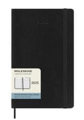 Moleskine Dnevnik 2025 - mehke platnice L, mesečni, črn