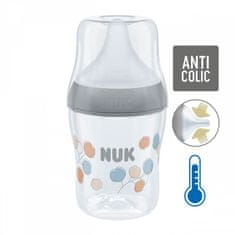 NUK Perfect Match steklenička za dojenčke z uravnavanjem temperature 150 ml siva