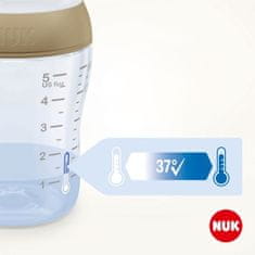 NUK Perfect Match steklenička za dojenčke z uravnavanjem temperature 150 ml bela