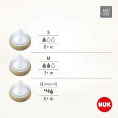 NUK Perfect Match steklenička za dojenčke z uravnavanjem temperature 150 ml bela