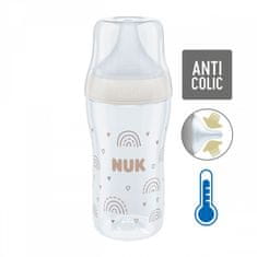 NUK Perfect Match steklenička za dojenčke z uravnavanjem temperature 260 ml bela