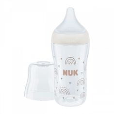 NUK Perfect Match steklenička za dojenčke z uravnavanjem temperature 260 ml, rjava