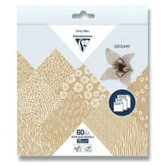 Clairefontaine Komplet papirjev Origami Flowers kraft 60 listov