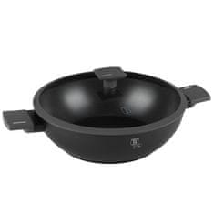 Ponev WOK s titanovo površino in pokrovom 30 cm antracitna kolekcija BH-8125