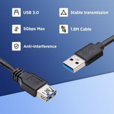 Podaljševalni komplet XMA-09U 2 x USB 3.0 dolžine 1,8 m za nosilce monitorjev Brateck LDT62