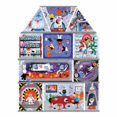 Mudpuppy House Shaped Puzzle Hiša na Marsu 100 kosov