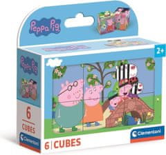 Clementoni Peppa Pig slikovne kocke, 6 kock