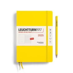 Leuchtturm1917 Tedenski planer in beležnica srednje velikosti (A5) 2025 Lemon