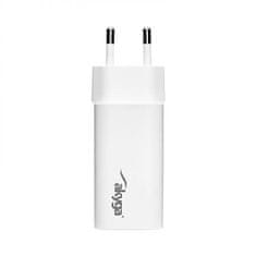 Akyga Univerzalni polnilec USB-C PD 5-20V / max 3,25A 65W Quick Charge 3.0 GaN, bel