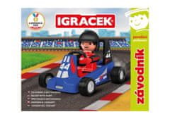 Igráček Racer - figura z modrim kartom