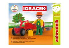 Igráček Vrtnar - figurica s traktorjem in dodatki