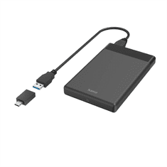 Hama zunanji 2,5-palčni priključek za SSD/HDD, USB-A + USB-C, SATA, USB 3.2 Gen 1