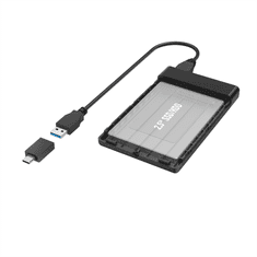 Hama zunanji 2,5-palčni priključek za SSD/HDD, USB-A + USB-C, SATA, USB 3.2 Gen 1