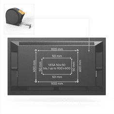 Hama Stenski nosilec za TV do 120", 1100x600, nagibni, 100 kg