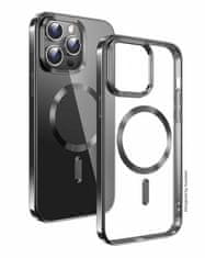 SWISSTEN ovitek CLEAR JELLY MagStick METALLIC za IPHONE 15 PRO MAX BLACK