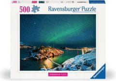 Ravensburger Puzzle Skandinavija: Aurora Borealis na Norveškem 500 kosov