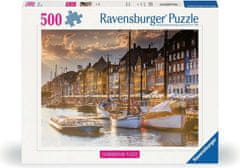 Ravensburger Puzzle Skandinavija: sončni zahod v Københavnu 500 kosov