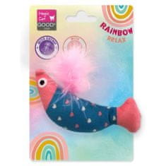 Igrača Magic Cat Rainbow Relax riba s perjem in shanta mačka modra - roza 10cm