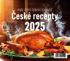 Koledar 2025 Češki recepti, tabela, tedenski, 150 x 130 mm