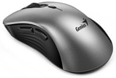 Genius Ergo 8100S AI Silver Grey/ 1600 dpi/ brezžično/ Copilot/ 6 gumbov/ tiho/ srebrno siva