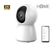 iGET HOME Camera CS4 White - kamera IP WiFi 2K, nočni vid, zvok, RJ45, samodejno sledenje