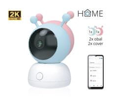 iGET HOME Camera CS2 Baby - WiFi 2K IP kamera in otroški monitor, nočni vid, zvok, 2x pokrov, temperatura