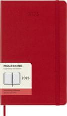 Moleskine Dnevnik 2025 - trda vezava L, dnevni, rdeč